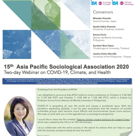 15th Asia Pacific Sociological Association 2020
